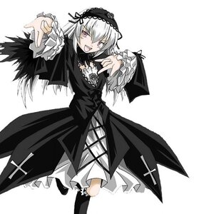 Rating: Safe Score: 0 Tags: 1girl black_dress black_wings dress frilled_sleeves frills gothic_lolita hairband image lolita_fashion lolita_hairband long_hair long_sleeves looking_at_viewer open_mouth pink_eyes rose silver_hair simple_background smile solo suigintou white_background wings User: admin