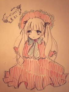 Rating: Safe Score: 0 Tags: 1girl auto_tagged bangs brown_background closed_mouth dress eyebrows_visible_through_hair image lolita_fashion long_hair long_sleeves shinku simple_background smile solo standing traditional_media twin_drills twintails umbrella very_long_hair User: admin