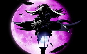 Rating: Safe Score: 0 Tags: 1girl bat cross dress full_moon hairband image long_hair moon night pink_eyes red_moon solo suigintou wings User: admin