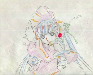 Rating: Safe Score: 0 Tags: 1990s_(style) 1girl flower image long_hair long_sleeves looking_at_viewer shinku solo traditional_media upper_body User: admin