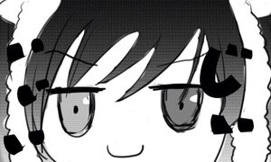 Rating: Safe Score: 0 Tags: 1girl close-up greyscale image monochrome open_mouth smile solo suiseiseki User: admin