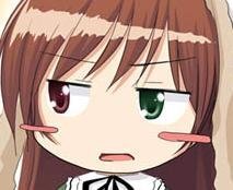 Rating: Safe Score: 0 Tags: 1girl :d bangs blush brown_hair close-up eyebrows_visible_through_hair face green_eyes hair_between_eyes image looking_at_viewer mosaic_censoring open_mouth simple_background smile solo suiseiseki white_background User: admin