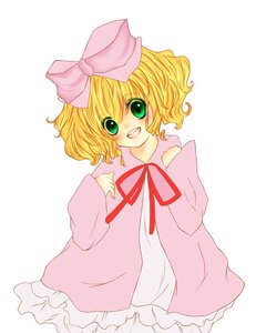Rating: Safe Score: 0 Tags: 1girl :d auto_tagged blonde_hair blush bow cowboy_shot dress frills green_eyes hina_ichigo hinaichigo image long_sleeves looking_at_viewer open_mouth pink_bow pink_dress ribbon short_hair simple_background smile solo striped vertical_stripes white_background User: admin