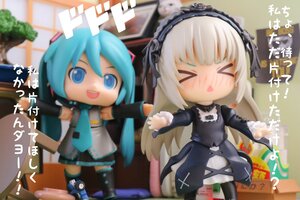 Rating: Safe Score: 0 Tags: 2girls 3d >_< blue_eyes blurry blurry_foreground blush closed_eyes depth_of_field detached_sleeves doll figure frills hatsune_miku long_hair multiple_girls open_mouth smile solo suigintou thighhighs twintails User: admin
