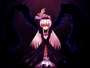 Rating: Safe Score: 0 Tags: 1girl arms_up black_wings dress frills image long_hair long_sleeves solo suigintou very_long_hair wings User: admin
