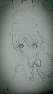 Rating: Safe Score: 0 Tags: 1girl alice_margatroid bow bowtie capelet frills hat image looking_at_viewer monochrome short_hair solo souseiseki traditional_media User: admin