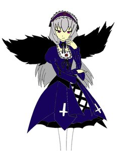 Rating: Safe Score: 0 Tags: 1girl black_wings detached_collar dress frills full_body hairband image long_hair long_sleeves looking_at_viewer pink_eyes silver_hair simple_background solo standing suigintou very_long_hair white_background wings User: admin