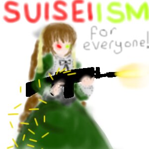 Rating: Safe Score: 0 Tags: 1girl brown_hair dress english_text glowing glowing_eyes gun holding holding_weapon image long_hair motion_blur red_eyes shell_casing solo suiseiseki weapon white_background User: admin