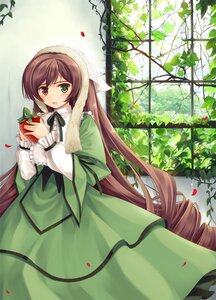 Rating: Safe Score: 0 Tags: 1girl blush brown_hair commentary_request dress food frills fruit green_dress green_eyes hairband heterochromia hinooka_shuuji holding image leaf long_hair long_sleeves looking_at_viewer open_mouth petals photoshop_(medium) plant red_eyes rozen_maiden solo strawberry suiseiseki very_long_hair watering_can window User: admin
