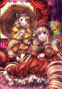 Rating: Safe Score: 0 Tags: 2girls blonde_hair blue_eyes bonnet bow cup dress drill_hair flower frills green_eyes hat image kanaria long_hair looking_at_viewer multiple_girls pair parasol red_dress ringlets rose shinku teacup twin_drills umbrella very_long_hair User: admin