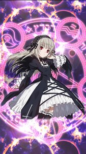 Rating: Safe Score: 0 Tags: 1girl black_dress black_legwear black_ribbon dress frills gothic_lolita hairband image lolita_fashion long_hair long_sleeves looking_at_viewer magic_circle red_eyes ribbon silver_hair solo suigintou thighhighs wings User: admin