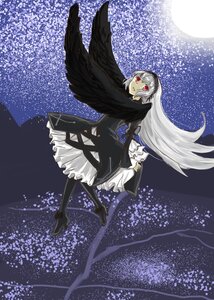 Rating: Safe Score: 0 Tags: 1girl black_wings dress hairband image long_hair night night_sky open_mouth red_eyes silver_hair sky solo space star_(sky) starry_sky suigintou very_long_hair wings User: admin