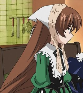 Rating: Safe Score: 0 Tags: 1girl brown_eyes brown_hair dress frills green_dress head_scarf image indoors long_hair long_sleeves profile solo suiseiseki upper_body very_long_hair User: admin