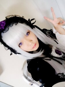 Rating: Safe Score: 0 Tags: 1girl bangs black_ribbon closed_mouth flower gothic_lolita lips lolita_fashion lolita_hairband long_hair looking_at_viewer purple_eyes ribbon silver_hair solo suigintou upper_body v User: admin