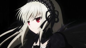 Rating: Safe Score: 0 Tags: 1girl bangs black_background black_ribbon black_wings closed_mouth detached_collar dress frills hairband image long_hair looking_at_viewer red_eyes ribbon silver_hair simple_background solo suigintou wings User: admin