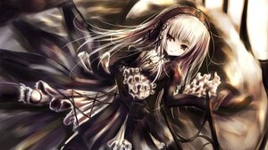 Rating: Safe Score: 0 Tags: 1girl black_dress dress frilled_sleeves frills hairband image long_hair long_sleeves looking_at_viewer red_eyes ribbon rose silver_hair solo suigintou very_long_hair wings User: admin