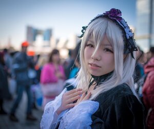 Rating: Safe Score: 0 Tags: 1girl blurry blurry_background blurry_foreground depth_of_field frills hairband lips long_hair looking_at_viewer photo realistic red_eyes solo suigintou User: admin