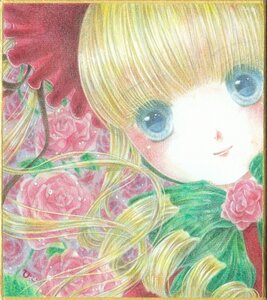 Rating: Safe Score: 0 Tags: 1girl blonde_hair blue_eyes flower image long_hair pink_flower pink_rose purple_rose red_flower red_rose rose shinku smile solo traditional_media User: admin