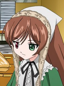 Rating: Safe Score: 0 Tags: 1girl black_ribbon brown_hair dress frills green_dress green_eyes head_scarf heterochromia image indoors long_hair long_sleeves neck_ribbon red_eyes ribbon solo suiseiseki upper_body User: admin