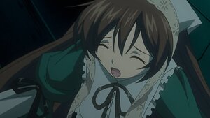 Rating: Safe Score: 0 Tags: 1girl apron closed_eyes dress frills green_dress image open_mouth ribbon solo suiseiseki User: admin