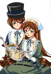 Rating: Safe Score: 0 Tags: 2girls blush brown_hair dress frills green_dress green_eyes hat head_scarf heterochromia image long_hair long_sleeves multiple_girls open_mouth pair red_eyes ribbon short_hair siblings sisters smile souseiseki suiseiseki top_hat twins very_long_hair User: admin