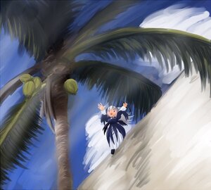 Rating: Safe Score: 0 Tags: 1girl blue_hair cirno day dress image long_sleeves open_mouth short_hair sky smile solo suigintou tree waving wings User: admin