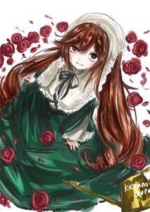 Rating: Safe Score: 0 Tags: 1girl brown_hair dress flower green_dress green_eyes grin heterochromia image long_hair long_sleeves looking_at_viewer petals pink_rose red_eyes red_flower red_rose rose rose_petals smile solo souseiseki suiseiseki thorns very_long_hair User: admin