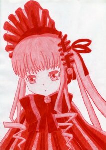 Rating: Safe Score: 0 Tags: 1girl bangs expressionless flower image long_hair looking_at_viewer red_theme rose shinku solo twintails upper_body User: admin