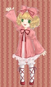 Rating: Safe Score: 0 Tags: 1girl :d blonde_hair bow dress drill_hair frills full_body green_eyes hair_bow hina_ichigo hinaichigo image long_sleeves looking_at_viewer open_mouth pink_bow pink_dress pink_footwear red_footwear shoes short_hair smile solo standing white_legwear User: admin