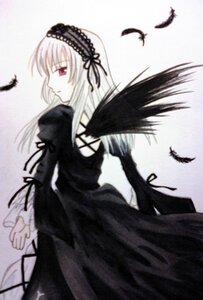 Rating: Safe Score: 0 Tags: 1girl bird black_dress black_feathers black_ribbon black_wings dress feathered_wings feathers frills hairband image juliet_sleeves long_hair long_sleeves profile puffy_sleeves ribbon silver_hair simple_background solo suigintou very_long_hair wings User: admin