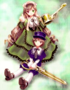 Rating: Safe Score: 0 Tags: 2girls brown_hair dress green_dress green_eyes hat heterochromia image long_hair long_sleeves multiple_girls pair red_eyes short_hair siblings sisters smile souseiseki suiseiseki twins very_long_hair User: admin