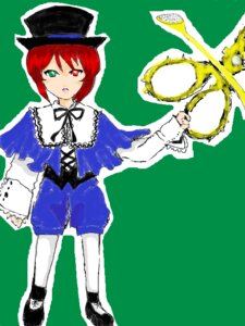Rating: Safe Score: 0 Tags: 1girl capelet frills full_body green_eyes hat heterochromia image long_sleeves pantyhose red_eyes red_hair short_hair shorts solo souseiseki standing top_hat transparent_background white_legwear User: admin