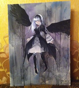 Rating: Safe Score: 0 Tags: 1girl bangs black_dress black_footwear black_wings closed_mouth dress full_body hairband image juliet_sleeves long_hair long_sleeves looking_at_viewer photo puffy_sleeves red_eyes solo standing suigintou traditional_media wings User: admin