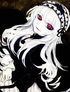 Rating: Safe Score: 0 Tags: 1girl bangs black_background black_dress dress frilled_hairband frilled_sleeves frills gothic_lolita hairband image juliet_sleeves lolita_fashion lolita_hairband long_hair long_sleeves looking_at_viewer red_eyes simple_background smile solo suigintou User: admin
