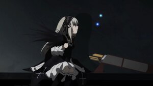 Rating: Safe Score: 0 Tags: 1girl closed_mouth dress frills hairband image long_hair long_sleeves ribbon rose sitting solo suigintou very_long_hair User: admin