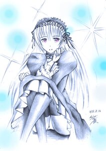 Rating: Safe Score: 0 Tags: 1girl dated dress frills hairband image lolita_hairband long_hair long_sleeves looking_at_viewer signature sitting solo suigintou very_long_hair User: admin