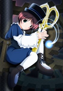 Rating: Safe Score: 0 Tags: 1girl boots full_body green_eyes hat heterochromia image long_sleeves looking_at_viewer pantyhose red_eyes short_hair sitting solo souseiseki top_hat User: admin