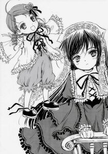 Rating: Safe Score: 0 Tags: 2girls bloomers blush dress drill_hair frills greyscale image kanaria long_hair long_sleeves monochrome multiple_girls open_mouth pair ribbon siblings sisters suiseiseki twintails User: admin