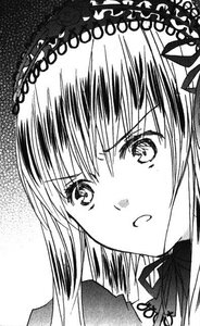 Rating: Safe Score: 0 Tags: 1girl bangs close-up eyebrows_visible_through_hair face greyscale hair_ribbon image looking_at_viewer monochrome ribbon simple_background solo suigintou white_background User: admin