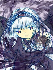 Rating: Safe Score: 0 Tags: 1girl bangs black_wings closed_mouth dress eyebrows_visible_through_hair hairband image long_hair long_sleeves looking_at_viewer red_eyes silver_hair solo suigintou wings User: admin