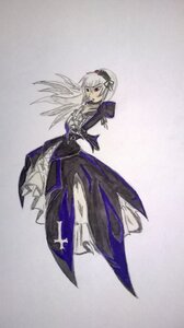 Rating: Safe Score: 0 Tags: 1girl dress flower frills full_body gradient hairband image long_sleeves looking_at_viewer red_eyes rose solo suigintou wings User: admin