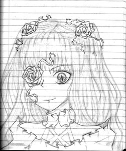 Rating: Safe Score: 0 Tags: 1girl flower hair_ornament image kirakishou monochrome rose sketch solo tears User: admin