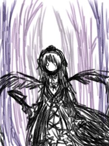 Rating: Safe Score: 0 Tags: 1girl curtains dress feathered_wings greyscale image looking_at_viewer monochrome solo standing suigintou wings User: admin