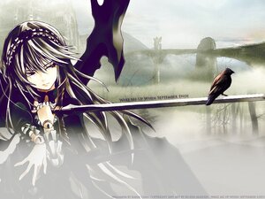 Rating: Safe Score: 0 Tags: 1girl black_hair dress hairband image long_hair long_sleeves solo suigintou very_long_hair wings User: admin