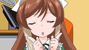 Rating: Safe Score: 0 Tags: 1girl :o blush brown_hair closed_eyes image index_finger_raised long_hair open_mouth pointing solo suiseiseki User: admin