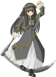 Rating: Safe Score: 0 Tags: 1girl auto_tagged bangs black_hair blush capelet dress enju_maiden full_body hairband kokuyouseki long_hair long_sleeves looking_at_viewer solo standing white_background User: admin