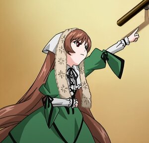 Rating: Safe Score: 0 Tags: 1girl black_ribbon brown_hair dress green_dress image long_hair long_sleeves ribbon simple_background solo standing suiseiseki very_long_hair User: admin