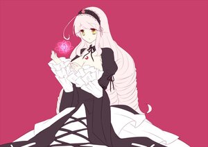 Rating: Safe Score: 0 Tags: 1girl black_dress butterfly dress drill_hair frills gothic_lolita hairband heart image lolita_fashion long_hair long_sleeves looking_at_viewer pink_background pink_hair red_background simple_background solo suigintou tattoo very_long_hair yellow_eyes User: admin