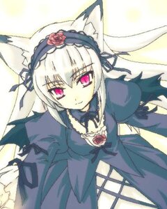 Rating: Safe Score: 0 Tags: 1girl animal_ears choker dress flower fox_ears frills gothic_lolita hairband image juliet_sleeves kazami_karasu lolita_fashion lolita_hairband long_hair long_sleeves looking_at_viewer lowres pink_eyes puffy_sleeves red_eyes ribbon rose rozen_maiden silver_hair simple_background solo suigintou white_background wings User: admin