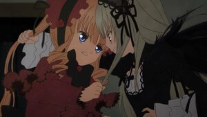 Rating: Safe Score: 0 Tags: 2girls auto_tagged blonde_hair blue_eyes bow dress drill_hair duel flower frills hairband hat image long_hair long_sleeves looking_at_another multiple_girls pair red_dress rose shinku silver_hair suigintou teeth User: admin